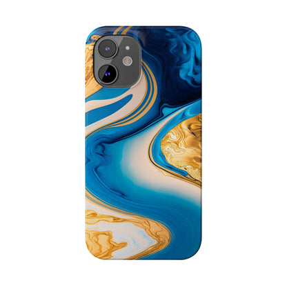 Vibrant Abstract Art Slim Phone Case – Colorful Swirl Design