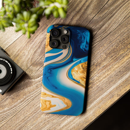 Vibrant Abstract Art Slim Phone Case – Colorful Swirl Design