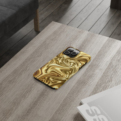 Golden Swirl Elegance Slim Phone Case