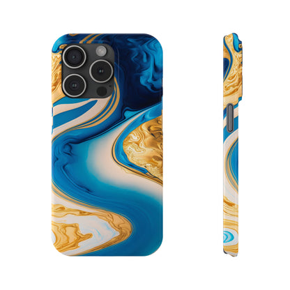 Vibrant Abstract Art Slim Phone Case – Colorful Swirl Design