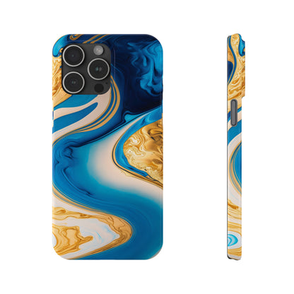 Vibrant Abstract Art Slim Phone Case – Colorful Swirl Design