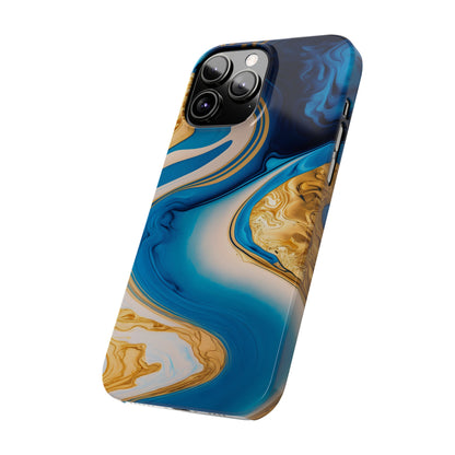 Vibrant Abstract Art Slim Phone Case – Colorful Swirl Design