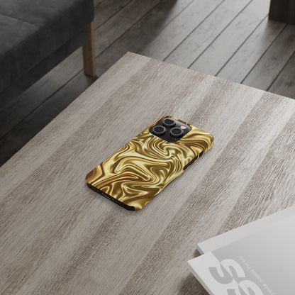 Golden Swirl Elegance Slim Phone Case