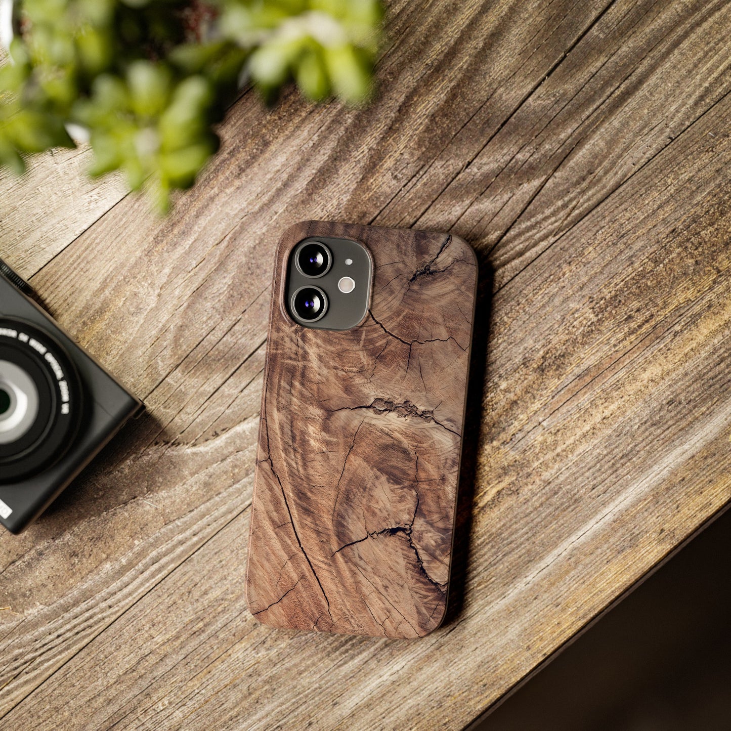 Natural Wood Grain Elegance Slim Phone Case