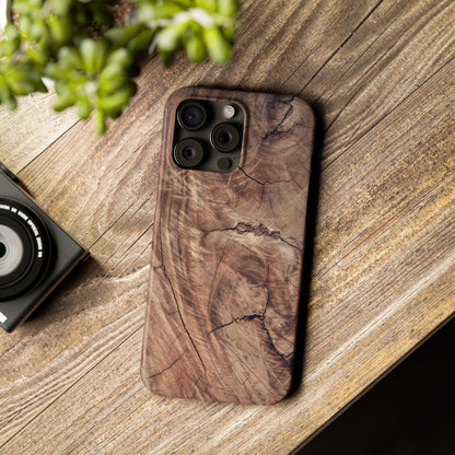 Natural Wood Grain Elegance Slim Phone Case