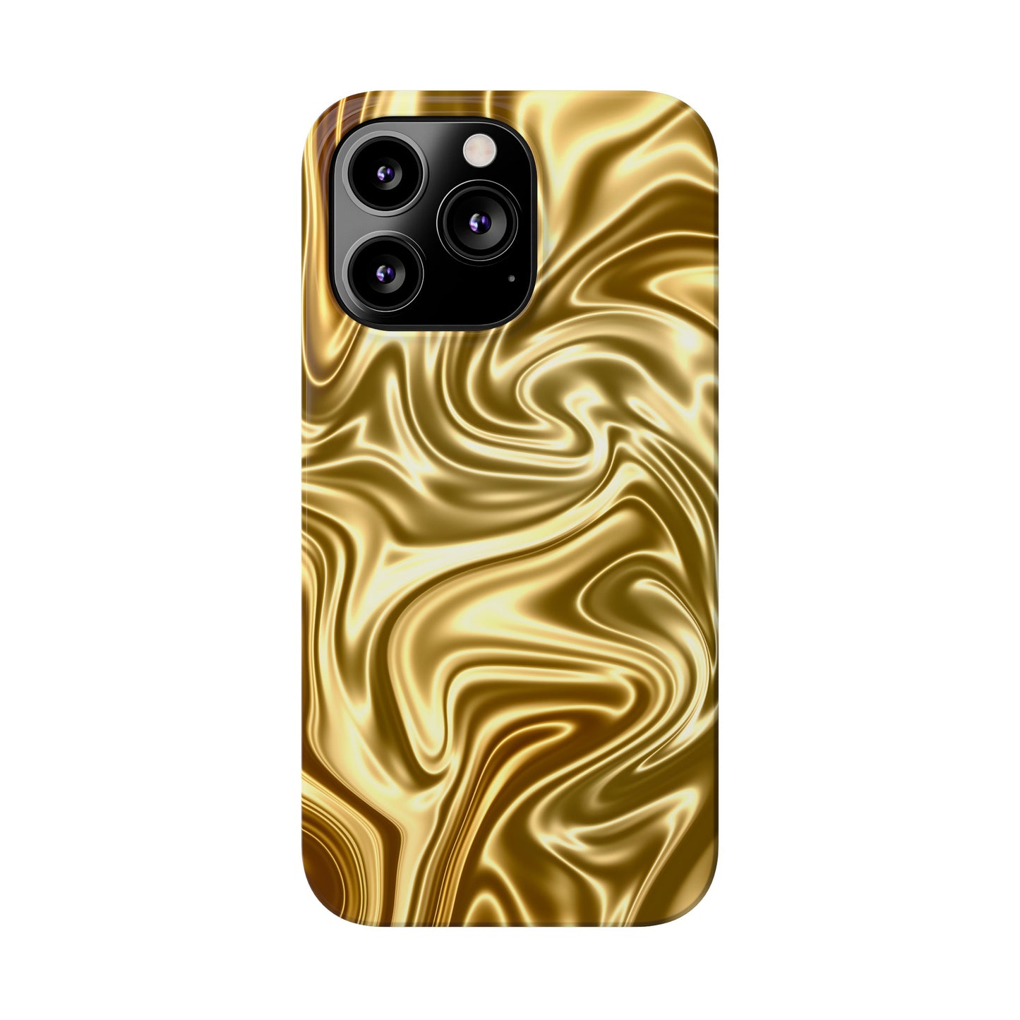 Golden Swirl Elegance Slim Phone Case