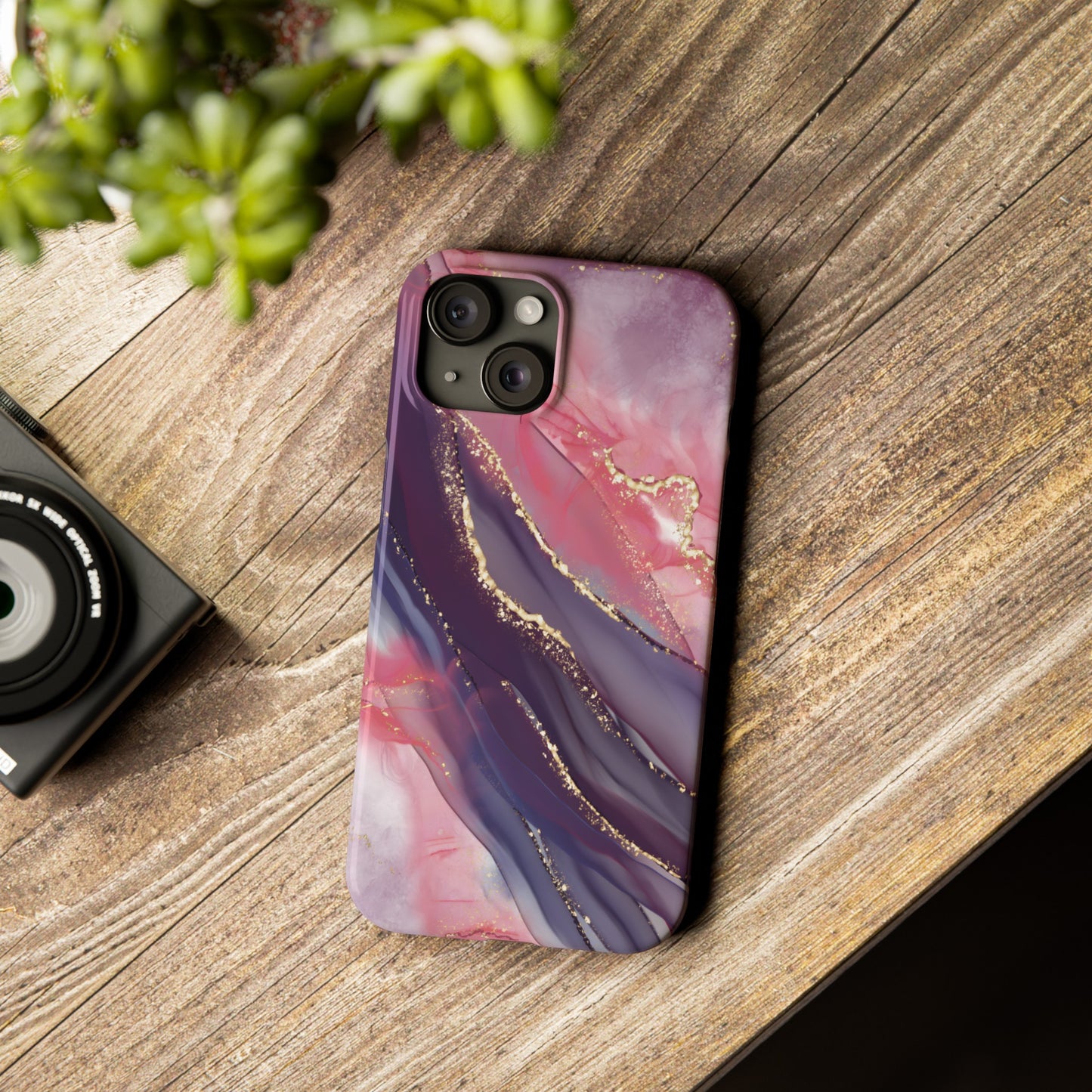 "Elegant Marbling Euphoria - Slim Phone Case