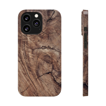 Natural Wood Grain Elegance Slim Phone Case