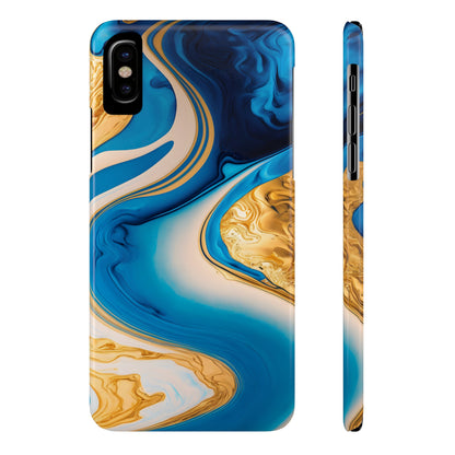 Vibrant Abstract Art Slim Phone Case – Colorful Swirl Design