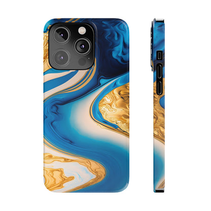 Vibrant Abstract Art Slim Phone Case – Colorful Swirl Design