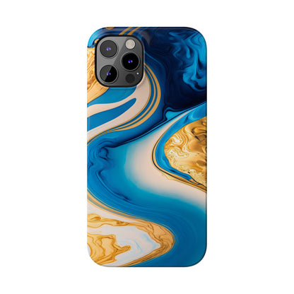 Vibrant Abstract Art Slim Phone Case – Colorful Swirl Design