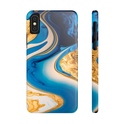 Vibrant Abstract Art Slim Phone Case – Colorful Swirl Design