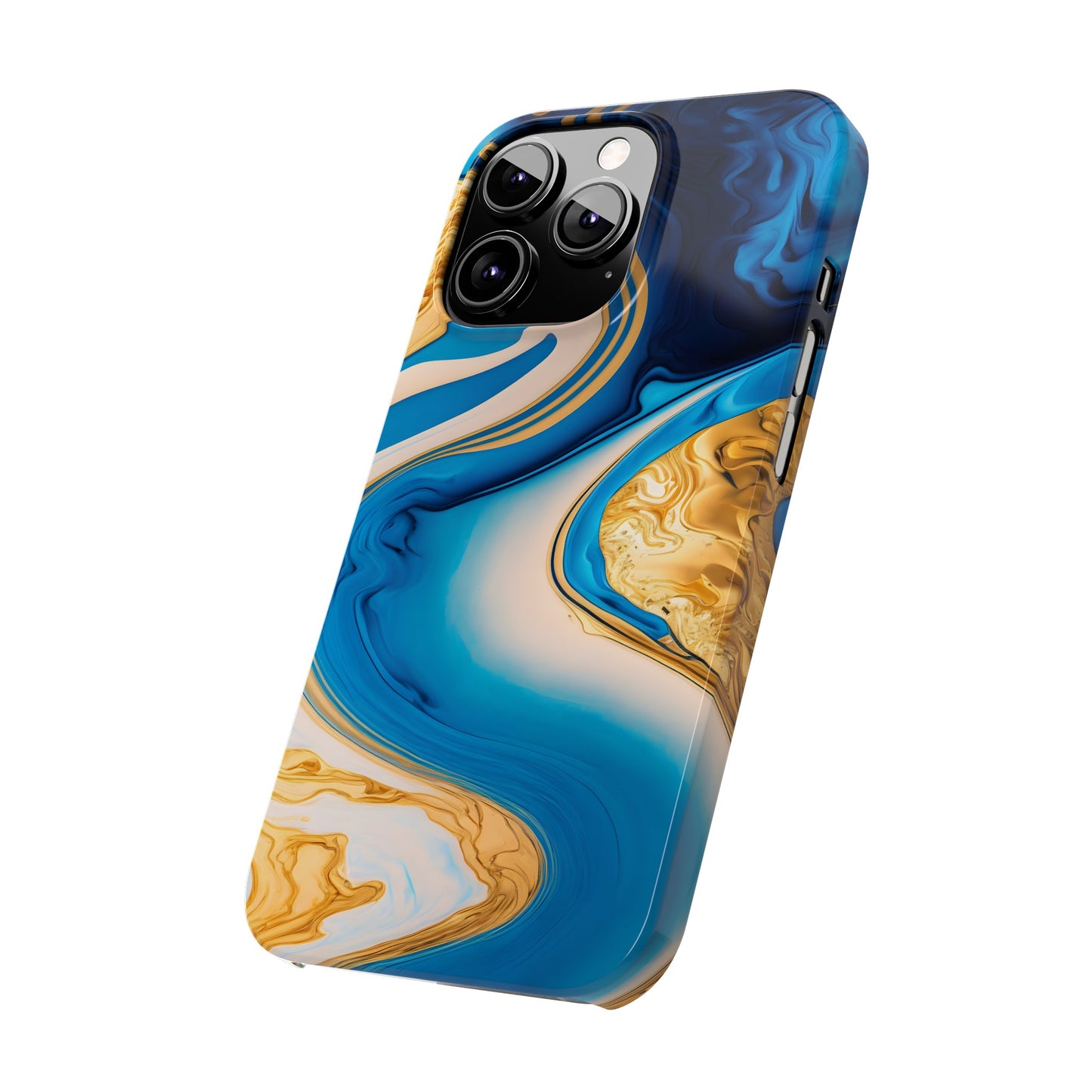 Vibrant Abstract Art Slim Phone Case – Colorful Swirl Design