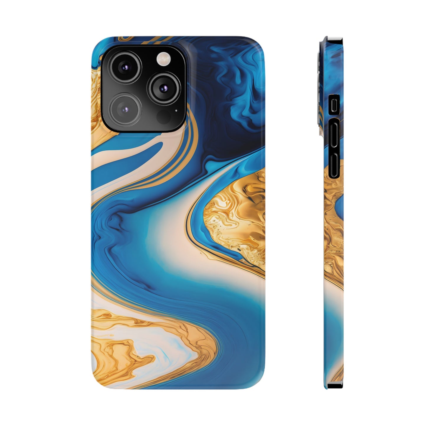 Vibrant Abstract Art Slim Phone Case – Colorful Swirl Design