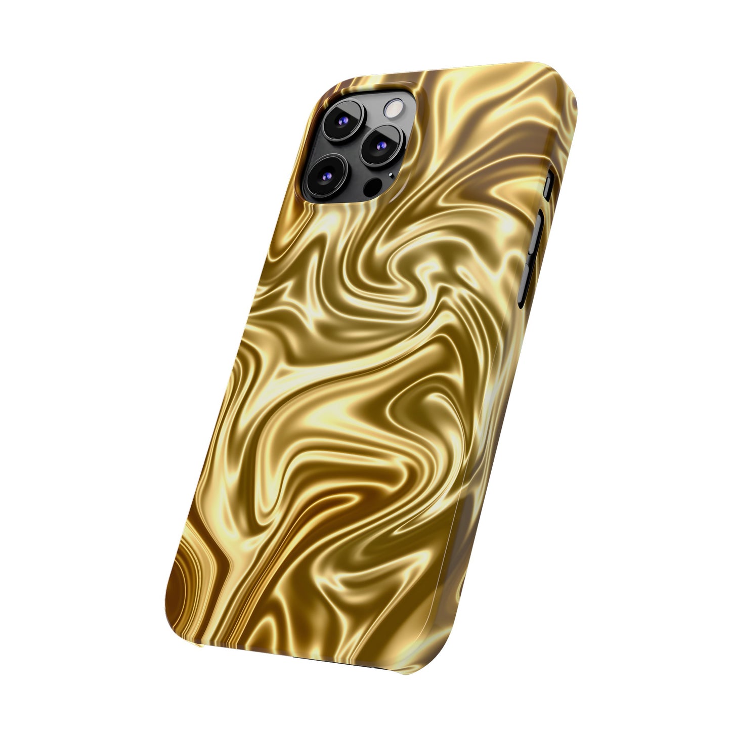 Golden Swirl Elegance Slim Phone Case