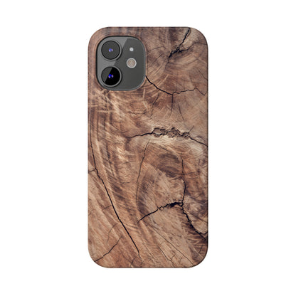 Natural Wood Grain Elegance Slim Phone Case