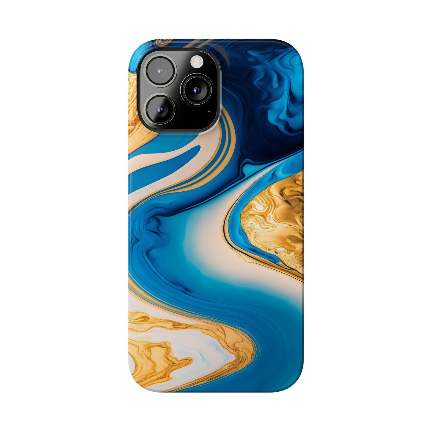 Vibrant Abstract Art Slim Phone Case – Colorful Swirl Design