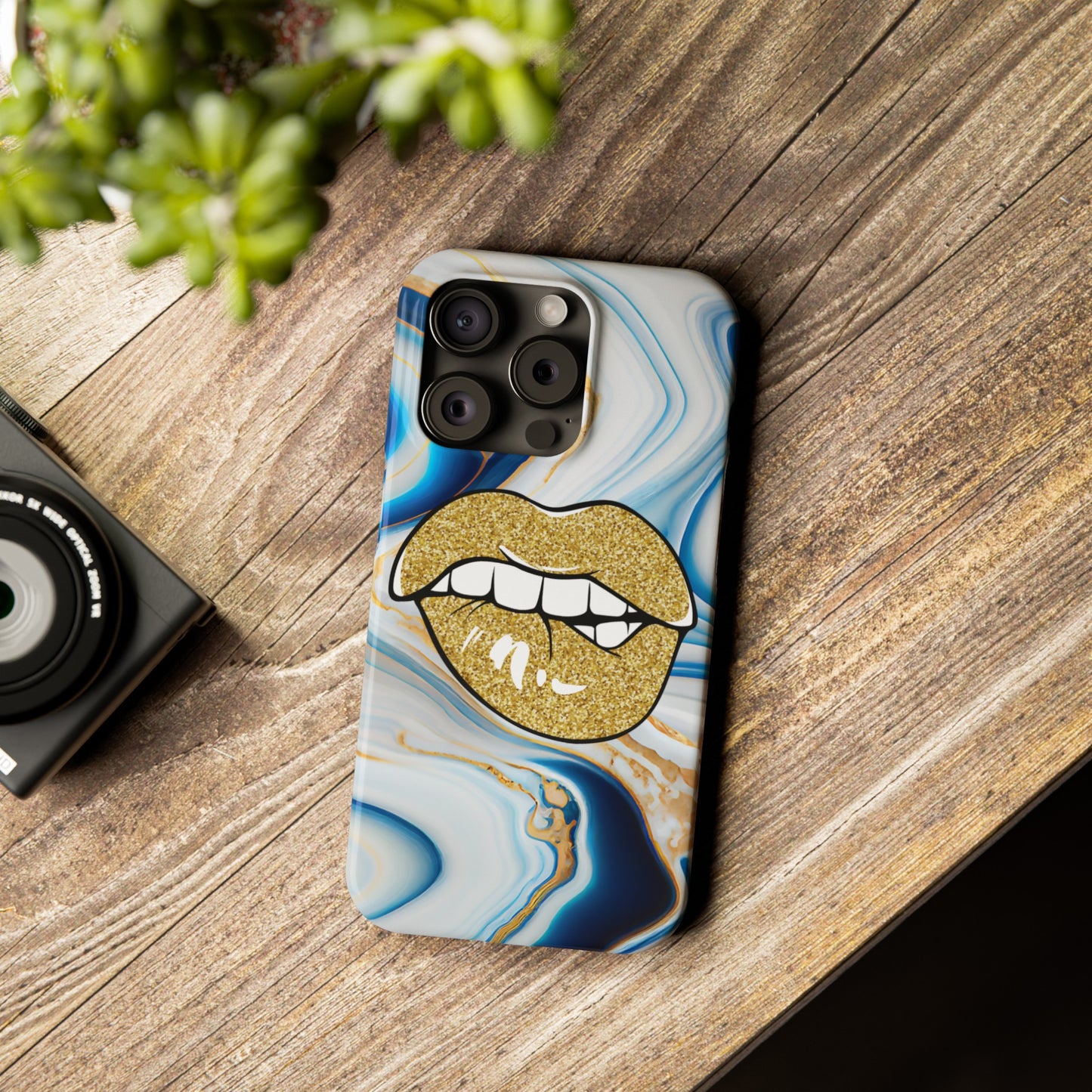 Marbled Kiss (Slim Phone Case)