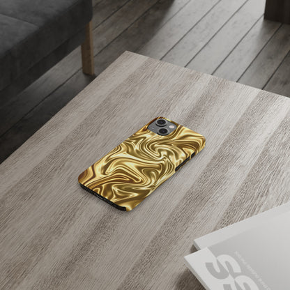 Golden Swirl Elegance Slim Phone Case