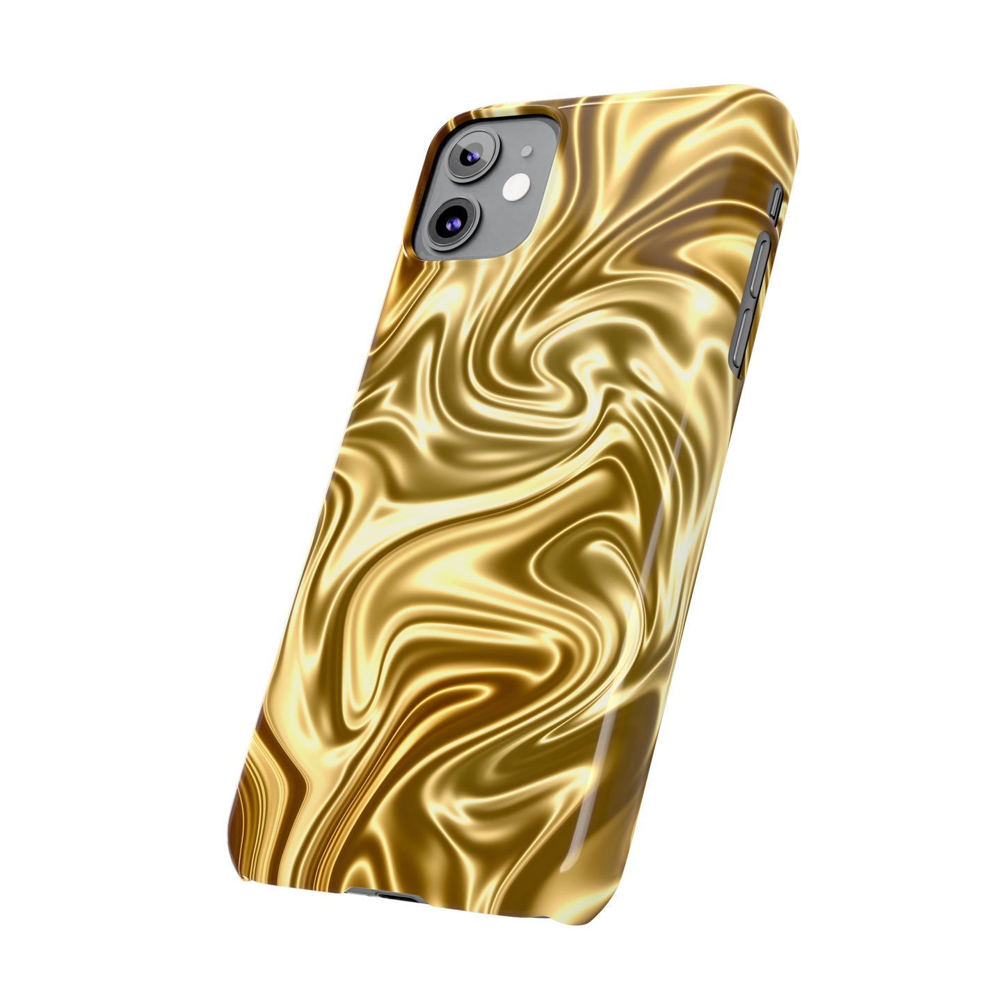 Golden Swirl Elegance Slim Phone Case