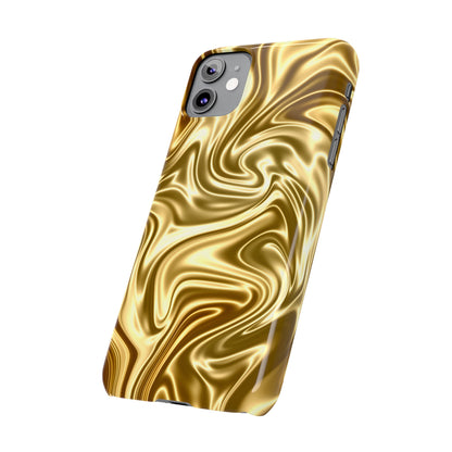 Golden Swirl Elegance Slim Phone Case