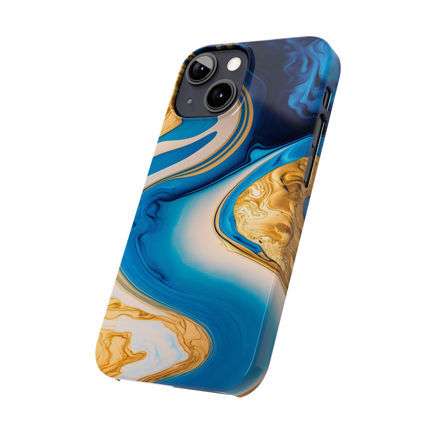 Vibrant Abstract Art Slim Phone Case – Colorful Swirl Design