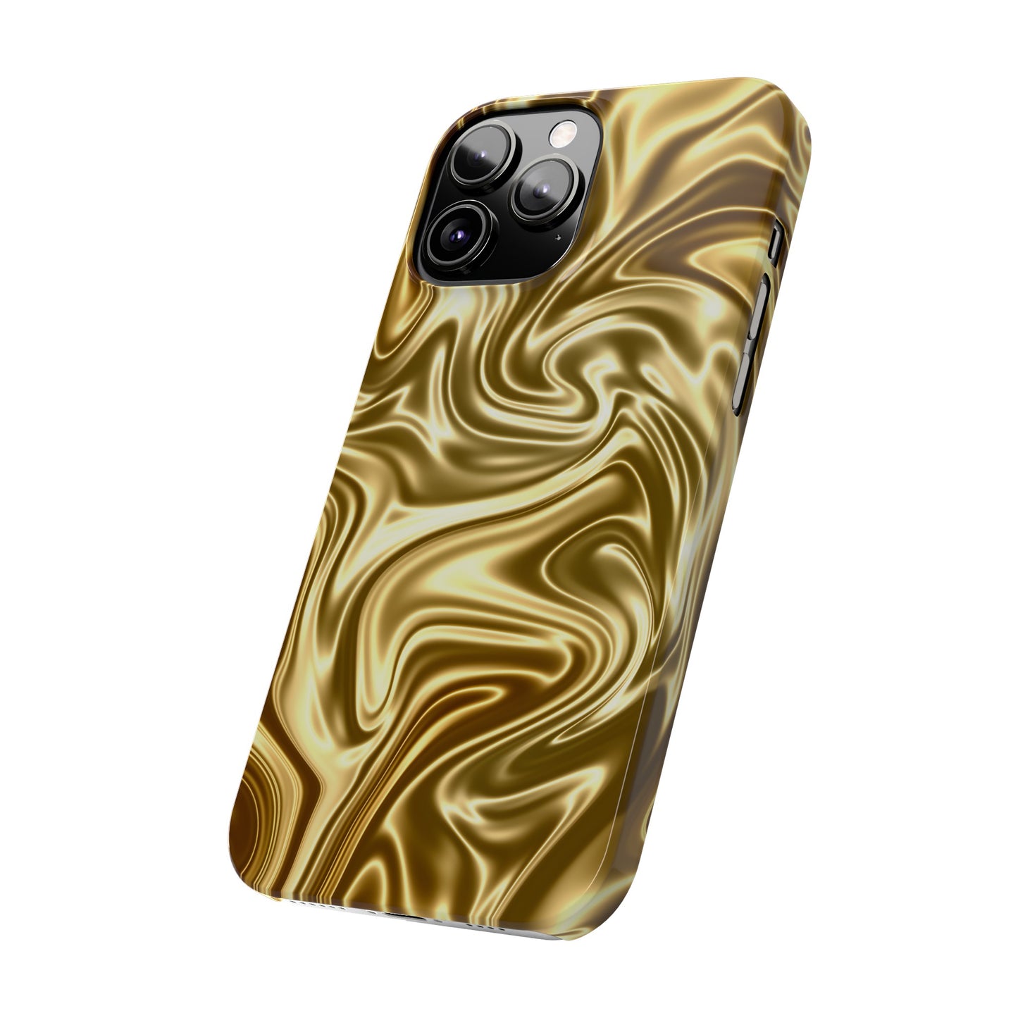 Golden Swirl Elegance Slim Phone Case