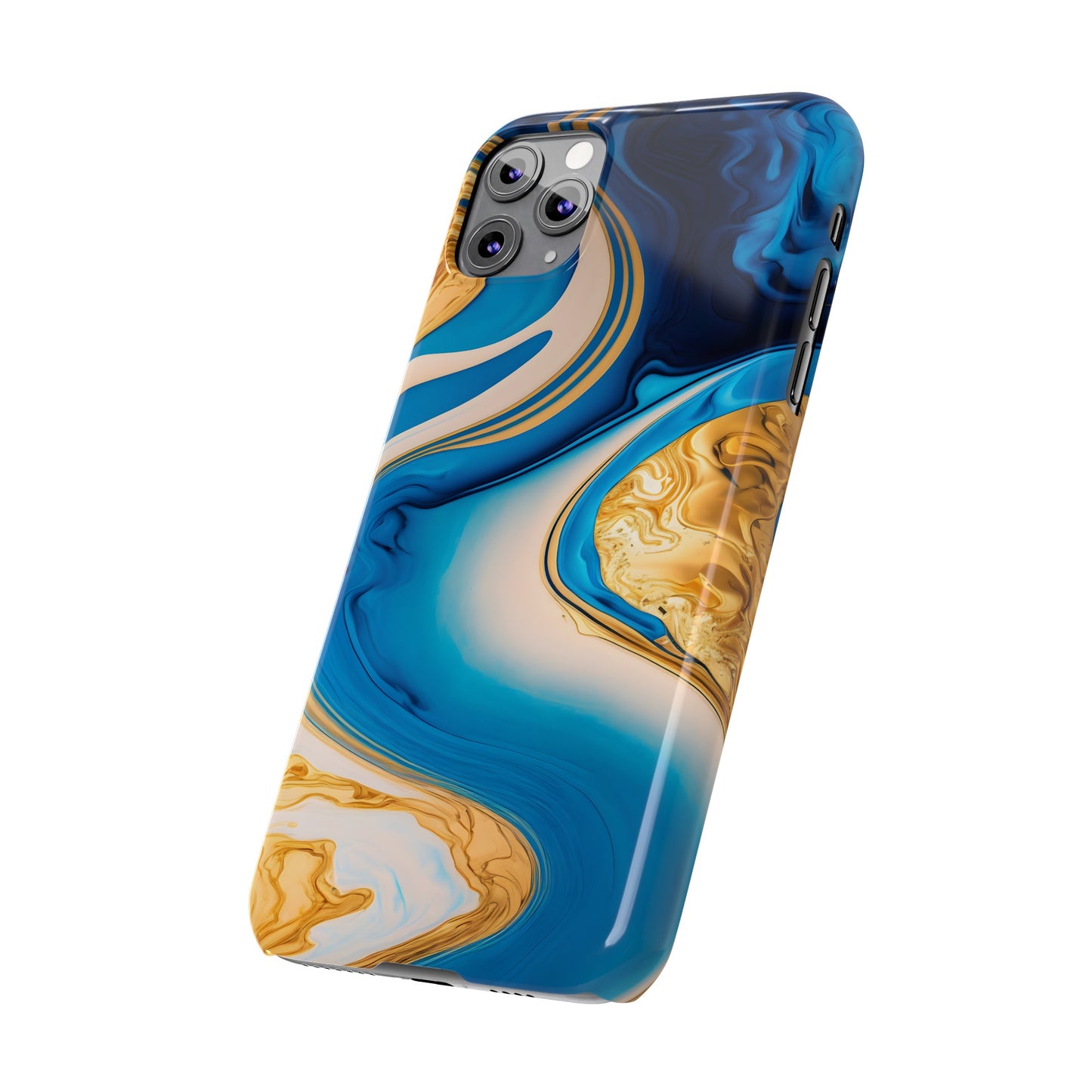 Vibrant Abstract Art Slim Phone Case – Colorful Swirl Design