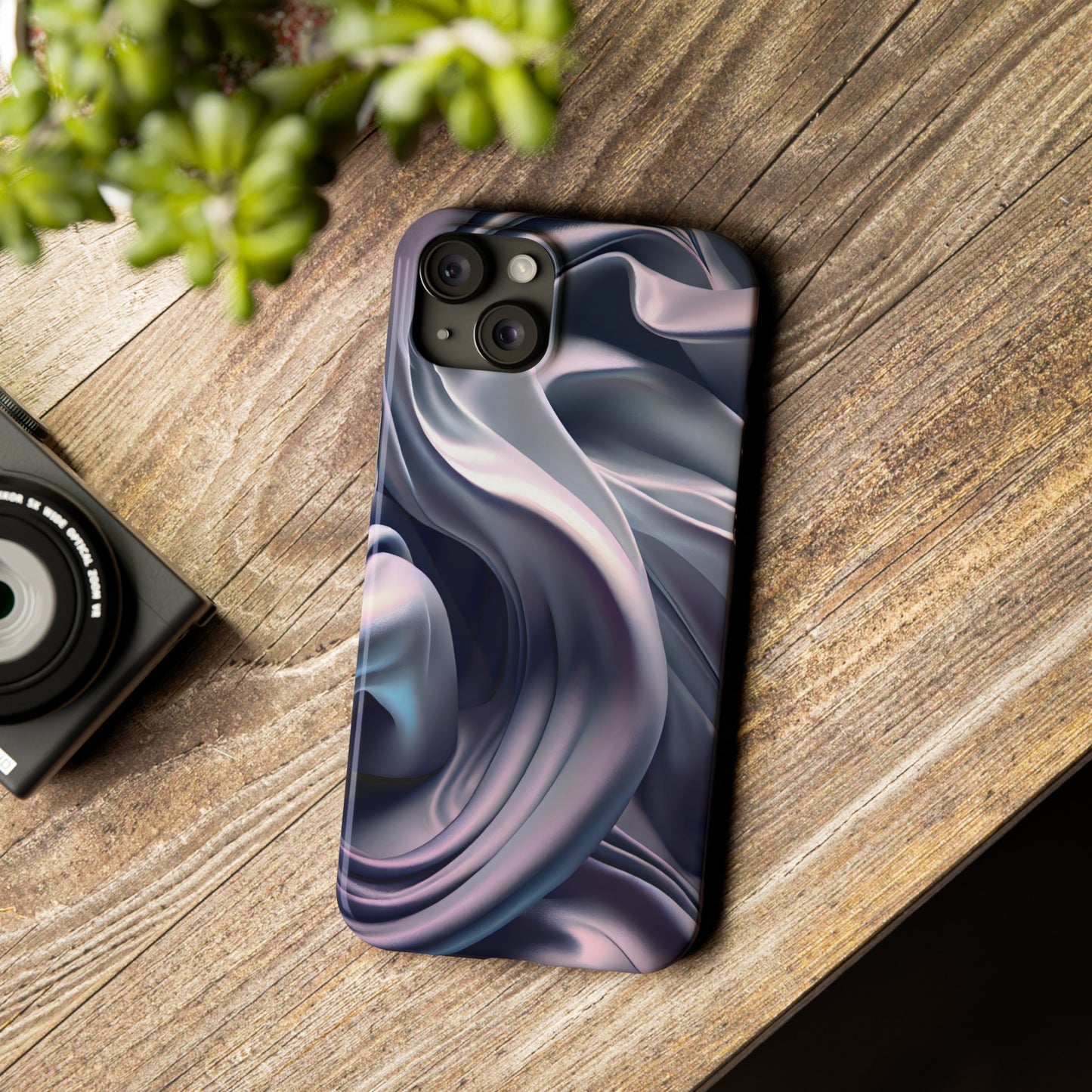 Ethereal Blue Bloom - Slim Phone Case