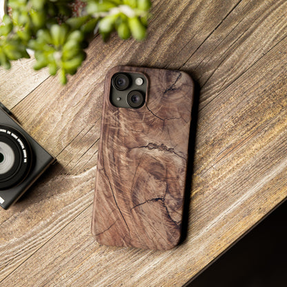 Natural Wood Grain Elegance Slim Phone Case