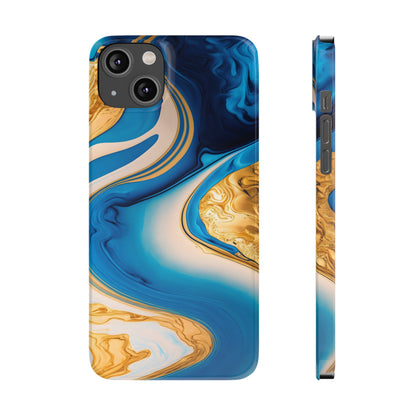 Vibrant Abstract Art Slim Phone Case – Colorful Swirl Design