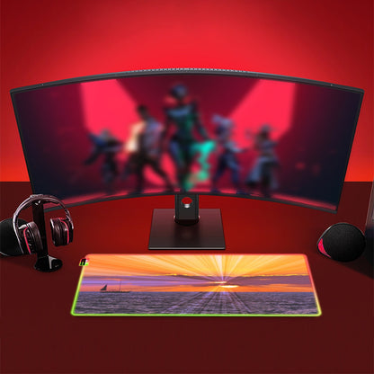 845. Transparent Type  LED Gaming Mouse Pad